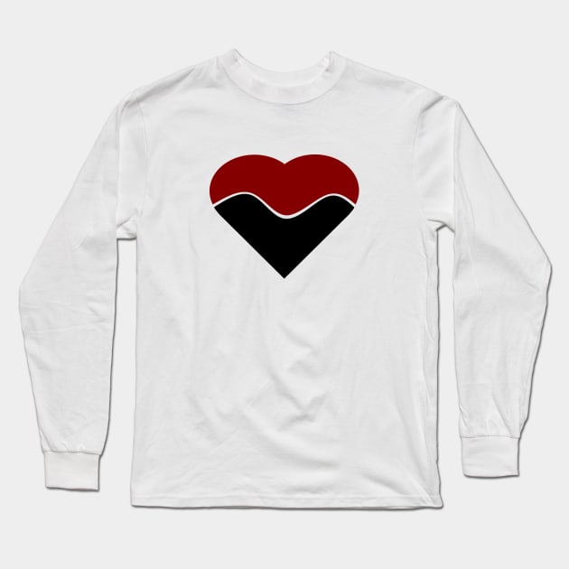 RED AND BLACK HEAR. SAMER BRASIL Long Sleeve T-Shirt by Samer Brasil